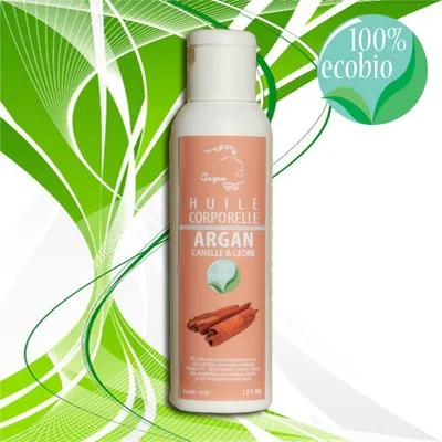 Huile d'argan massage canelle et cèdre Arganbio